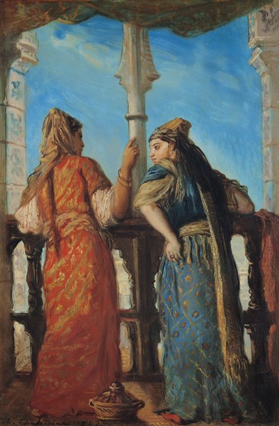 Jewish Women at the Balcony, Algiers by Théodore Chassériau